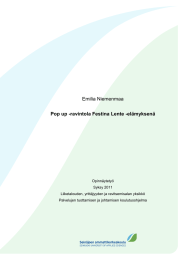 Emilia Niemenmaa Pop up -ravintola Festina Lente -elämyksenä