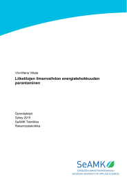 Liiketilojen ilmanvaihdon energiatehokkuuden parantaminen Viivi-Maria Viitala Opinnäytetyö