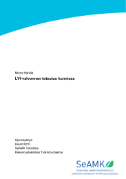 LVI-valvonnan toteutus kunnissa Minna Härsilä  Opinnäytetyö
