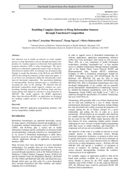 Enabling Complex Queries to Drug Information Sources through Functional Composition Lee Peters