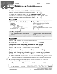 Fracciones y decimales