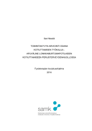 Sari Nissilä TOIMINTAKYVYN ARVIOINTI OSANA KOTIUTTAMISEN TYÖKALUA -