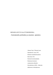 - Karinakodin potilaiden ja omaisten  ajatuksia  HENGELLISYYS SAATTOHOIDOSSA