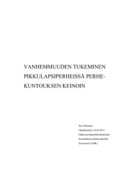 VANHEMMUUDEN TUKEMINEN PIKKULAPSIPERHEISSÄ PERHE- KUNTOUKSEN KEINOIN