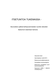 ITSETUNTOA TUKEMASSA - Seurustelun palikat kehitysvammaisten nuorten aikuisten itsetunnon tukemisen keinona