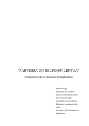 ”PARVESSA ON HELPOMPI LENTÄÄ” Ryhmäytyminen ja sen ohjaaminen leiririppikoulussa