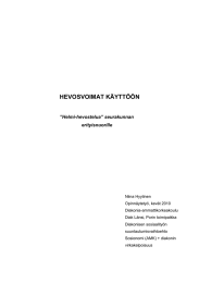 HEVOSVOIMAT K&Auml;YTT&Ouml;&Ouml;N &rdquo;Helmi-hevostelua&rdquo; seurakunnan erityisnuorille