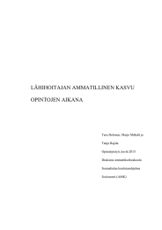 LÄHIHOITAJAN AMMATILLINEN KASVU OPINTOJEN AIKANA