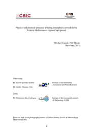 Physical and chemical processes affecting atmospheric aerosols in the
