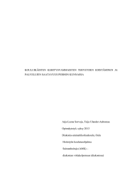 KOULUIK&Auml;ISTEN  KEHITYSVAMMAISTEN  TERVEYDEN  EDIST&Auml;MINEN  JA