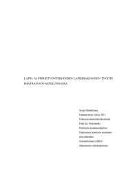 LAPSI- JA PERHETYÖNTEKIJÖIDEN LAPSIDIAKONINEN TYÖOTE   IMATRAN ROVASTIKUNNASSA