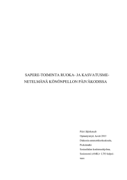  SAPERE-TOIMINTA RUOKA- JA KASVATUSME- NETELMÄNÄ KÖNÖNPELLON PÄIVÄKODISSA