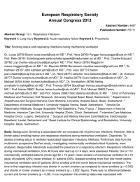 European Respiratory Society Annual Congress 2013