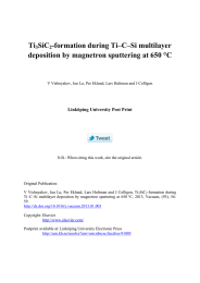 Ti SiC -formation during Ti–C–Si multilayer deposition by magnetron sputtering at 650 °C