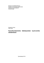 Saimaan ammattikorkeakoulu Sosiaali- ja terveysala Lappeenranta Hoitotyön koulutusohjelma Sairaanhoitaja