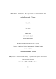 Intervention effects and the acquisition of relativization and topicalization in Chinese