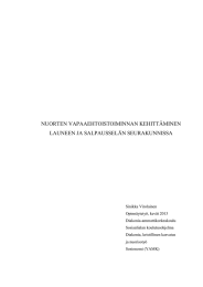 NUORTEN VAPAAEHTOISTOIMINNAN KEHITT&Auml;MINEN LAUNEEN JA SALPAUSSEL&Auml;N SEURAKUNNISSA
