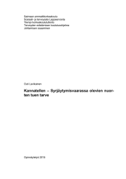 Saimaan ammattikorkeakoulu Sosiaali- ja terveysala Lappeenranta Ylempi korkeakoulututkinto Terveyden edistämisen koulutusohjelma