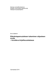 Saimaan ammattikorkeakoulu Sosiaali- ja terveysala Lappeenranta Hoitotyön koulutusohjelma