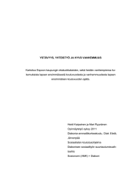 Kartoitus Espoon kaupungin ekaluokkalaisten, sek&auml; heid&auml;n vanhempiensa ko-