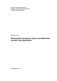 Rintasyöpää sairastavan ohjaus ammattikorkea- koulujen opinnäytetöissä