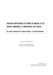 PROCESSOS MOTIVACIONALS DE CONSUM DE MARQUES: DE LES