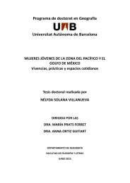 Programa de doctorat en Geografia  Universitat Autònoma de Barcelona