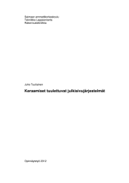 Keraamiset tuulettuvat julkisivujärjestelmät Saimaan ammattikorkeakoulu Tekniikka Lappeenranta Rakennustekniikka