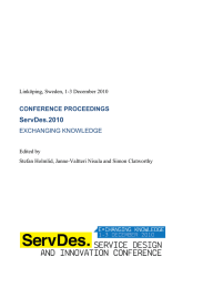 ServDes.2010  CONFERENCE PROCEEDINGS EXCHANGING KNOWLEDGE
