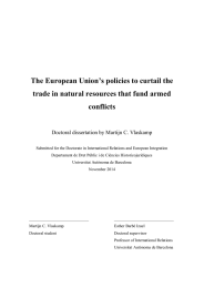 The European Union’s policies to curtail the conflicts