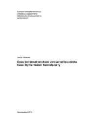 Saimaan ammattikorkeakoulu Liiketalous Lappeenranta Liiketalouden koulutusohjelma Laskentatoimi