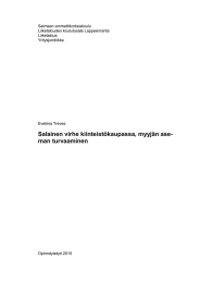 Saimaan ammattikorkeakoulu Liiketalouden koulutusala Lappeenranta Liiketalous