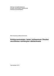 Saimaan ammattikorkeakoulu Sosiaali- ja terveysala Lappeenranta Hoitotyön koulutusohjelma