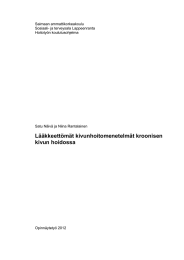 Saimaan ammattikorkeakoulu Sosiaali- ja terveysala Lappeenranta Hoitotyön koulutusohjelma