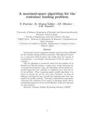 A maximal-space algorithm for the container loading problem F. Parre˜ no