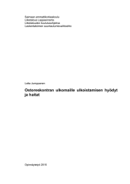 Saimaan ammattikorkeakoulu Liiketalous Lappeenranta Liiketalouden koulutusohjelma Laskentatoimen suuntautumisvaihtoehto