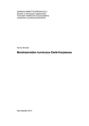 SAIMAAN AMMATTIKORKEAKOULU Sosiaali- ja terveysala Lappeenranta Terveyden edistämisen koulutusohjelma Johtamisen suuntautumisvaihtoehto