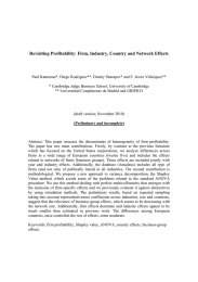 Revisiting Profitability: Firm, Industry, Country and Network Effects