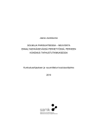 Jaana Joutsiluoma SOLMUJA PARISUHTEESSA &ndash; NEUVONTA ENNALTAEHK&Auml;ISEV&Auml;SS&Auml; PERHETY&Ouml;SS&Auml;, PERHEEN