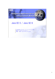 Java EE 5 / Java SE 6 1 日本IBMシステムズ・エンジニアリング(株) Webインフラストラクチャー