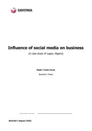 Influence of social media on business  Shakir Tunde Imran