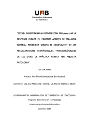 &#34;ESTUDI OBSERVACIONAL RETROSPECTIU PER AVALUAR LA