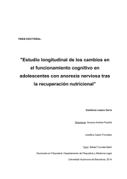 &#34;Estudio longitudinal de los cambios en el funcionamiento cognitivo en