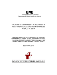 EVALUACIÓN DE UN ADSORBENTE DE MICOTOXINAS DE ANIMALES DE RENTA