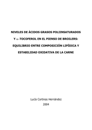 NIVELES DE ÁCIDOS GRASOS POLIINSATURADOS Y EQUILIBRIO ENTRE COMPOSICIÓN LIPÍDICA Y