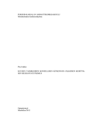 POHJOIS-KARJALAN AMMATTIKORKEAKOULU Mets&auml;talouden koulutusohjelma  Piia Ivakko