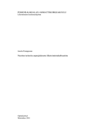 POHJOIS-KARJALAN AMMATTIKORKEAKOULU Nuorten tarinoita espanjalaisesta liiketoimintakulttuurista Liiketalouden koulutusohjelma