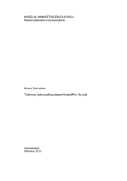 KARELIA-AMMATTIKORKEAKOULU Tutkimus työturvallisuudesta KerabitPro Oy:ssä  Rakennustekniikan koulutusohjelma