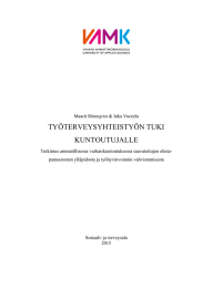 TYÖTERVEYSYHTEISTYÖN TUKI KUNTOUTUJALLE