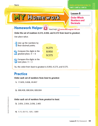 Homework Helper 9.275 8.950 Lesson 8